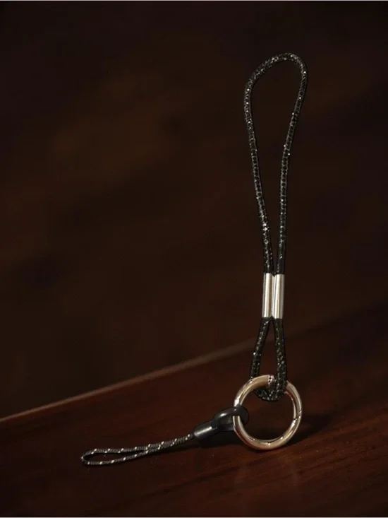 Bling black wristlet for phone holder