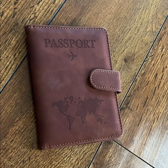 Brown Leather Passport Holder