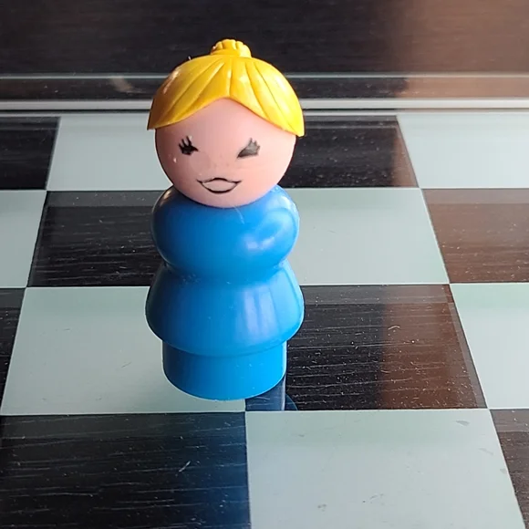 Vintage Fisher-Price Little People, Woman, Mother, Mom, Yellow Hair