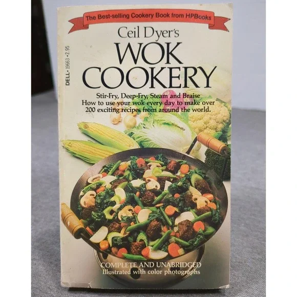 1981‎ Ceil Dyer's Wok Cookery VTG Cookbook Dell Paperback