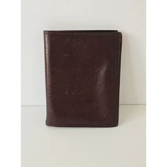 La Garde By Rofs Vintage Brown Leather Cowhide Wallet Bifold Card Holder