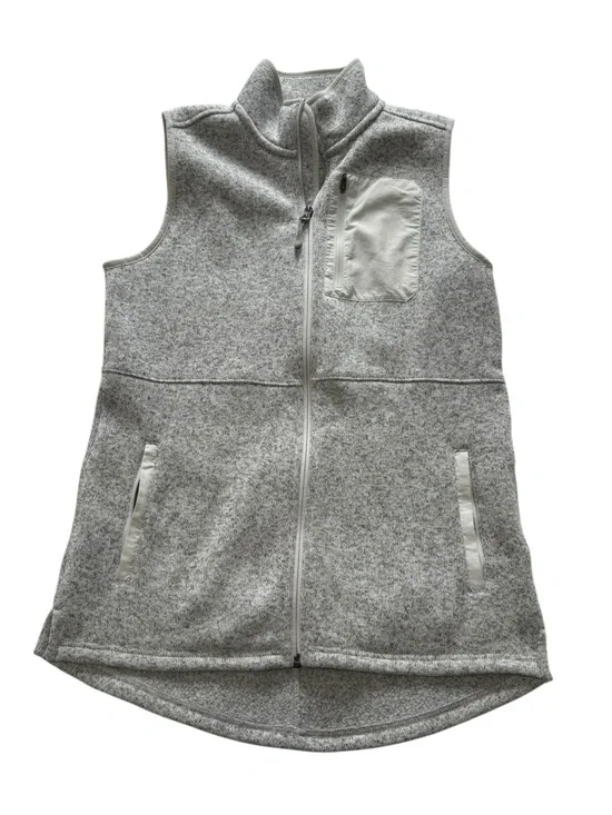 L.L.Bean Gray Sweater Fleece Zip Vest Size Small