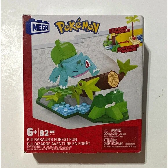 MEGA Pokémon Bulbasaur’s Forest Fun HDL77 82 Pieces Factory Sealed Box Damage