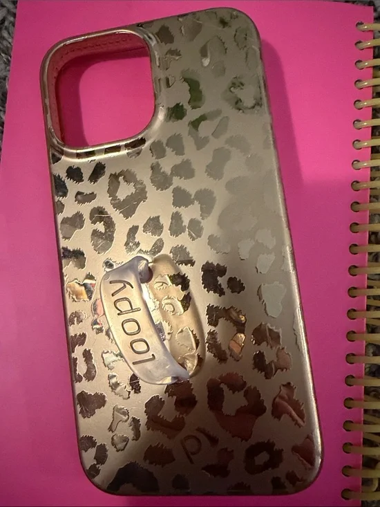 Loopy Case Leopard Print Gold Phone Grip Case for iPhone 12 Pro Max!