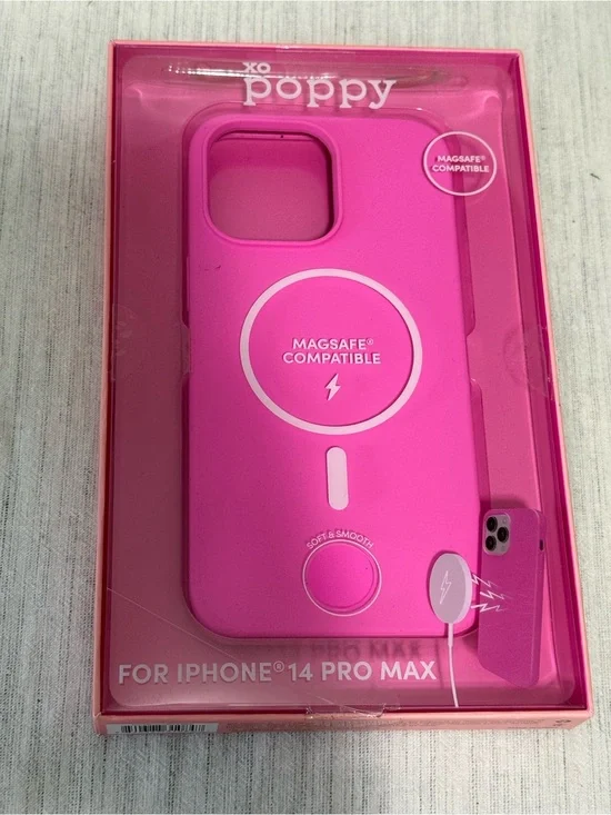 poppy MagSafe Compatible Pink Case for iPhone 14 Pro Max
