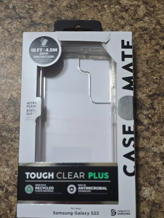 CASE-MATE Tough Clear Plus Clear Phone Case for Samsung Galaxy S22 NWT