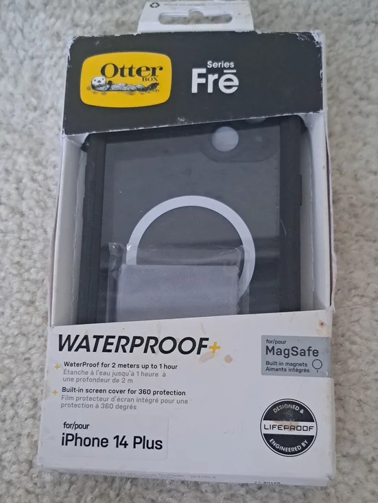OtterBox Fre Series Waterproof MagSafe Case for iPhone 14 Plus - Black