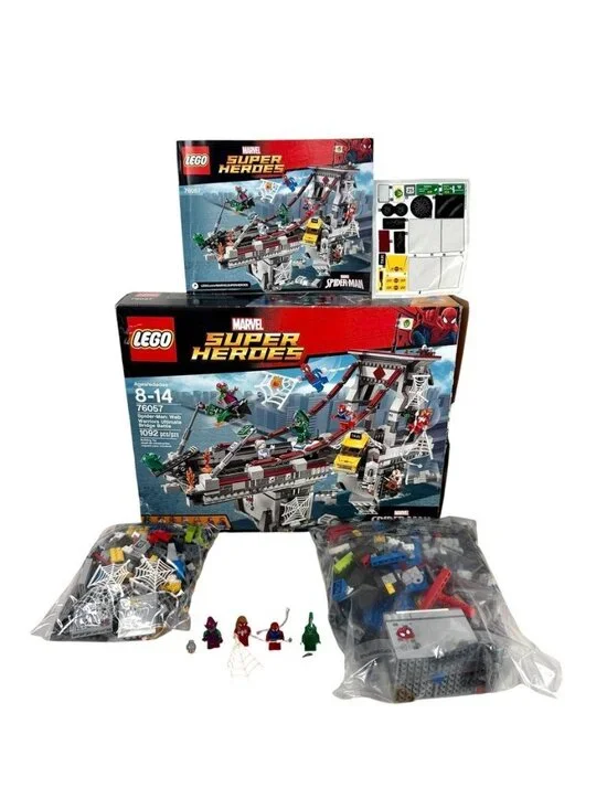LEGO Marvel Spider-Man Web Warriors Ultimate Bridge Battle 76057 Incomplete READ