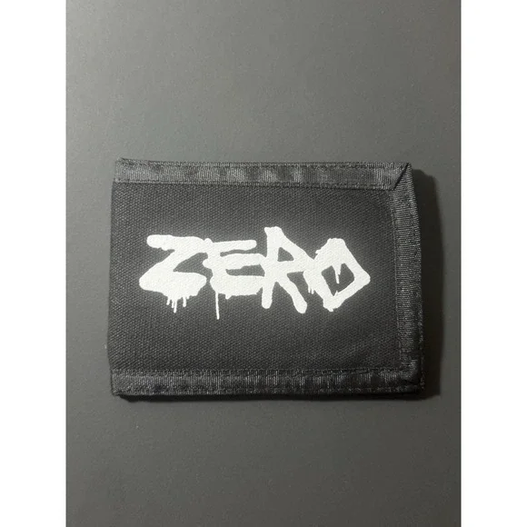 Y2K ZERO‎ School Sucks Skateboarding Black Canvas Wallet