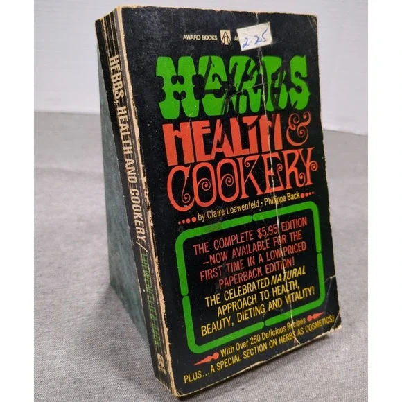 1967 Herbs Health & Cookery VTG Cookbook by Claire Loewenfeld & Phillipa Back PB
