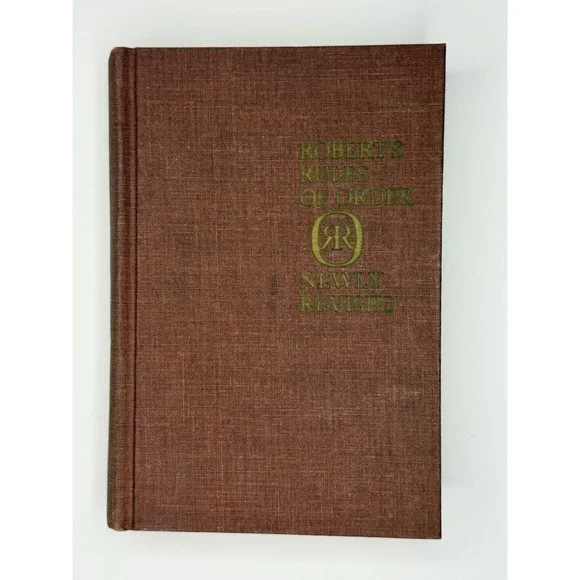 Robert's Rules of Order Newly Revised Revised Hardcover Scott Foresman 1970