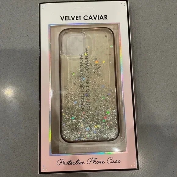 Velvet Caviar iPhone 12 Pro Glitter Clear Phone Case