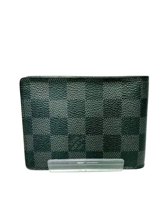 Louis Vuitton Portefeuille Multiple Damier Graphite Billfold Canvas Wallet