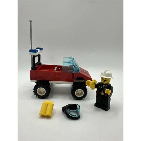 Vintage 1995 LEGO Town Fire 6525 Blaze Commander Near Complete Set