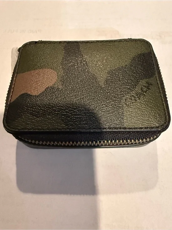 Vintage Coach Men's Camouflage Leather Zip Medicine Case