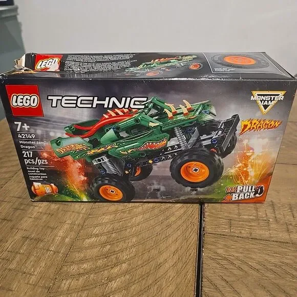 LEGO Technic 42149 Monster Jam Dragon 2-in-1 Brick Monster Trucks 217 pcs - New