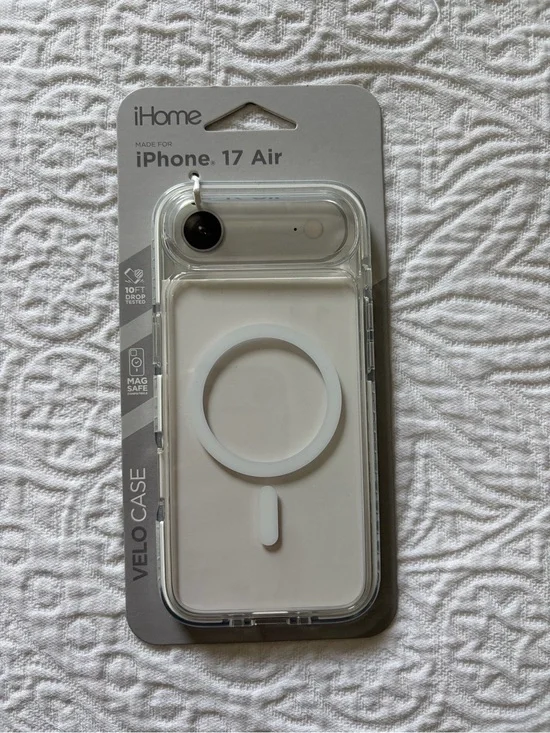 iHome Clear/White MagSafe-Compatible Velo Case for iPhone 17 Air