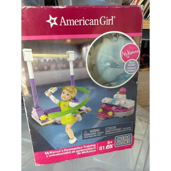 American Girl Mega Bloks McKenna's Gymnastics Training Set 81 Pcs DPK82