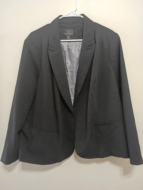 Worthington Plus Size Black Blazer Size 3XL