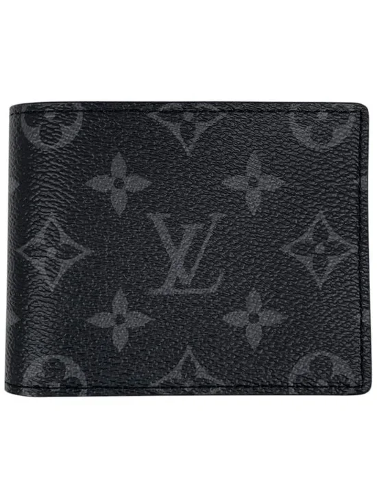 Louis Vuitton Portefeuille Calf Bifold Wallet Monogram Eclipse Noir