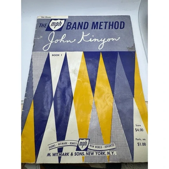 Bb Cornet (Trumpet) MPH Band Method - Book 1 By John Kinyon - 1962 Song Book!