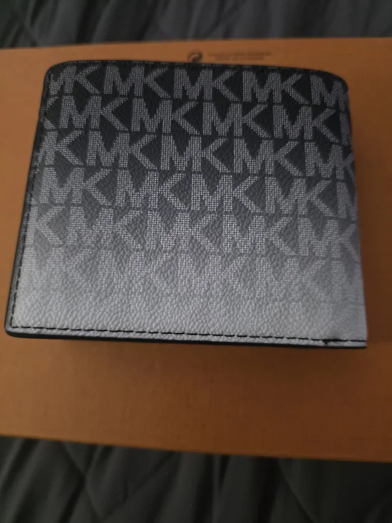 Michael Kors Black MK Signature Bifold Card & Key Holder