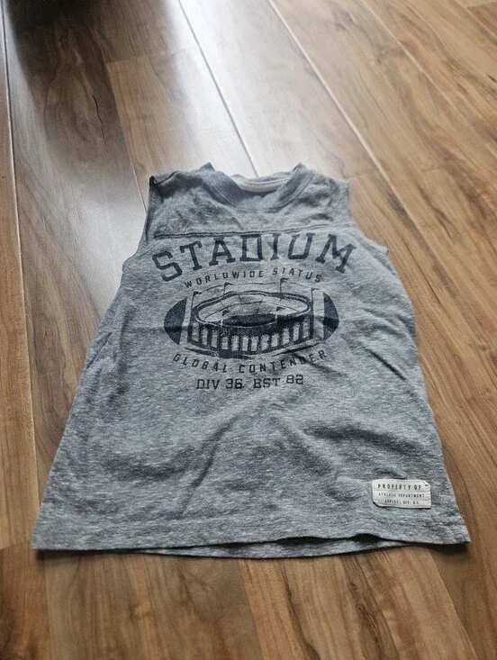 Carter's Gray Sleeveless 'Stadium' Graphic Tank Top 3t
