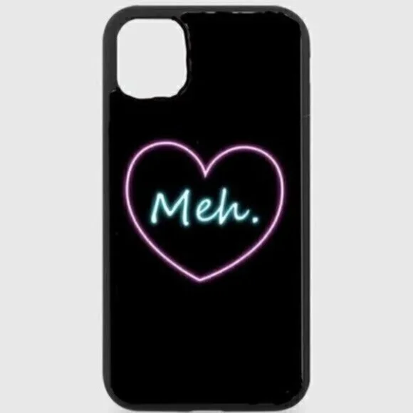 BLACK Neon Meh Phone Case