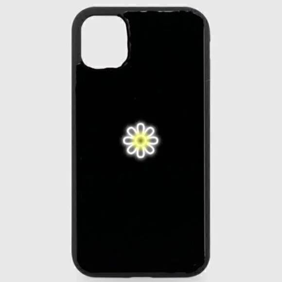 Black Neon Daisy phone Case