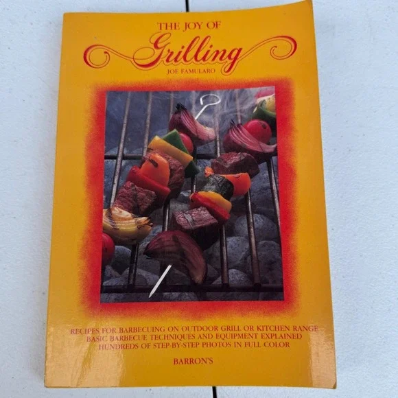 The Joy of Grilling Joe Famularo 1988 Barrons Cookbook BBQ Recipes Gift Idea