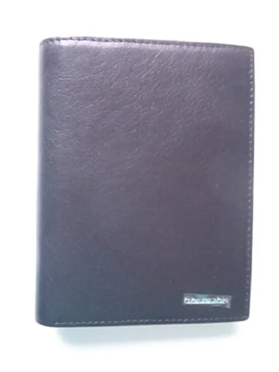 Goldlion Leather Bifold Wallet in Gift Box, Black, 12 cm x 9 cm