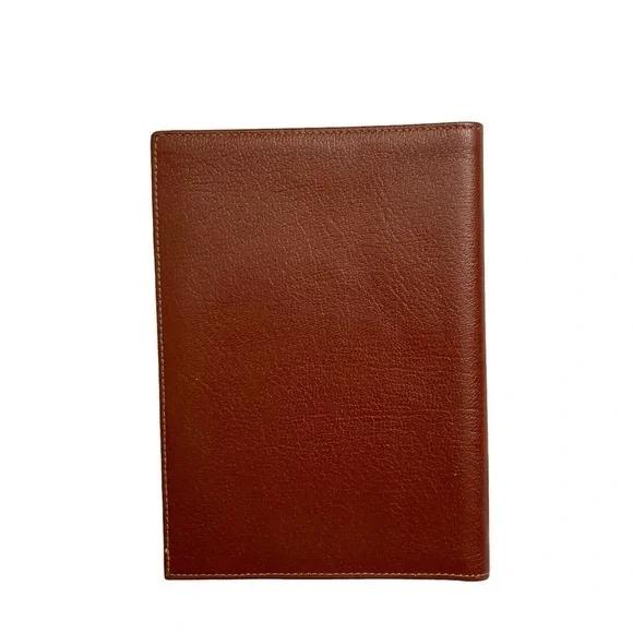 Le tannuer Paris brown leather travel passport wallet holder
