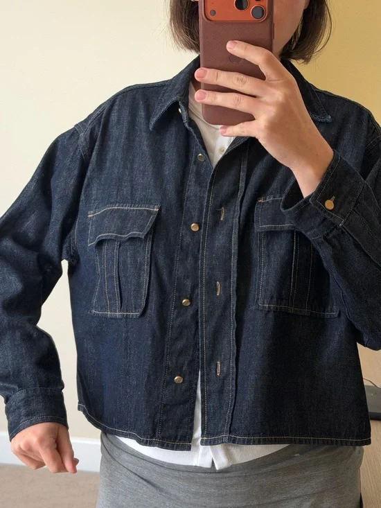Massimo Dutti Dark Indigo Denim Jacket