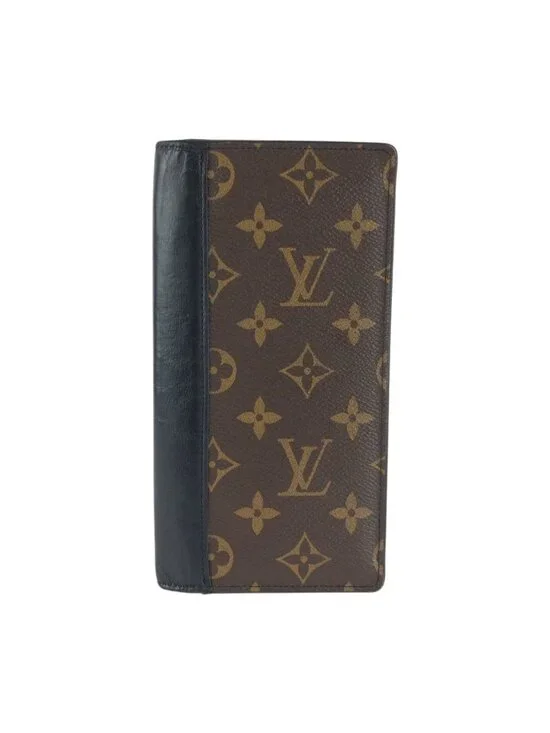 Louis Vuitton Monogram Macassar Portefeuille Brazza Brown Wallet
