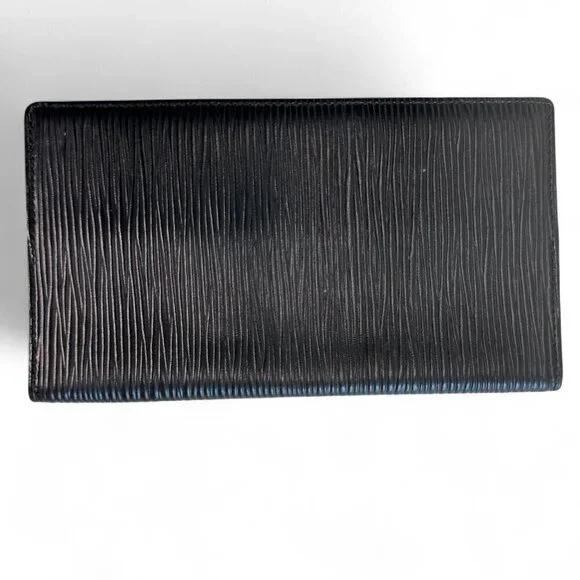 LOUIS VUITTON Epi Black Agenda Bi-Fold Notebook Cover, UNISEX