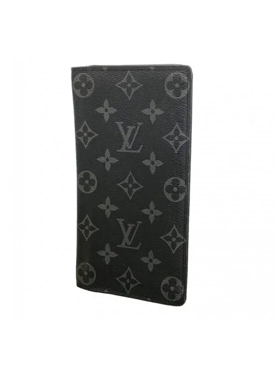 Louis Vuitton Wallet Monogram Eclipse Portefeuille Brazza Black