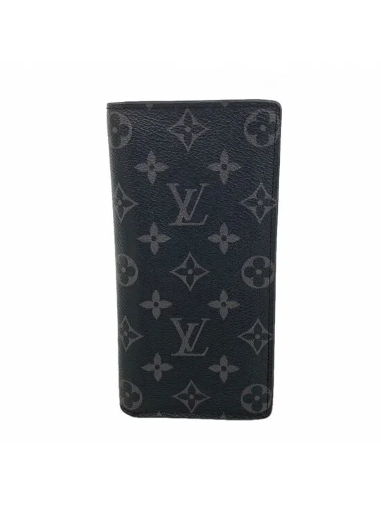 Louis Vuitton Wallet Monogram Eclipse Portefeuille Brazza Black