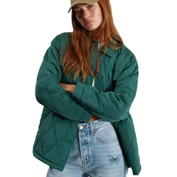 LA Hearts Button Down Quilted Shacket XS/S