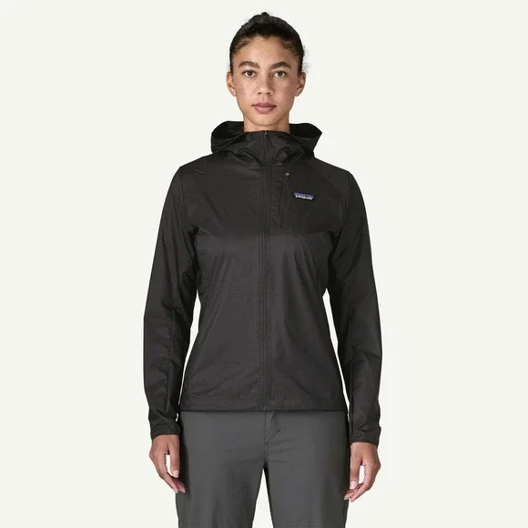 Patagonia Houdini Jacket Women's Medium Black Full Zip Hooded Windbreaker 24146