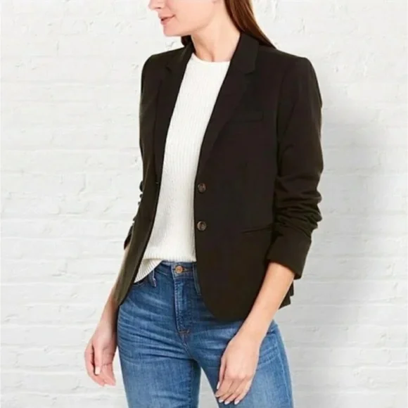 J. Crew Original Schoolboy Blazer in Black Size Large NWT