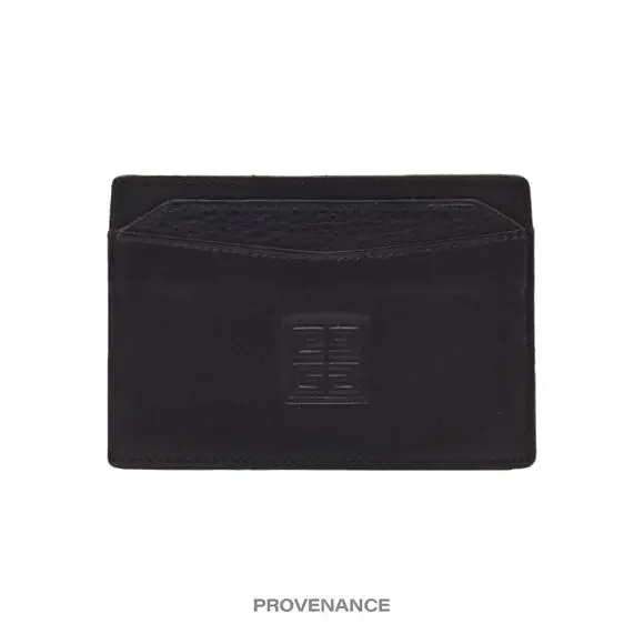 🔴 Givenchy Logo Gentleman Card Holder - Black Leather
