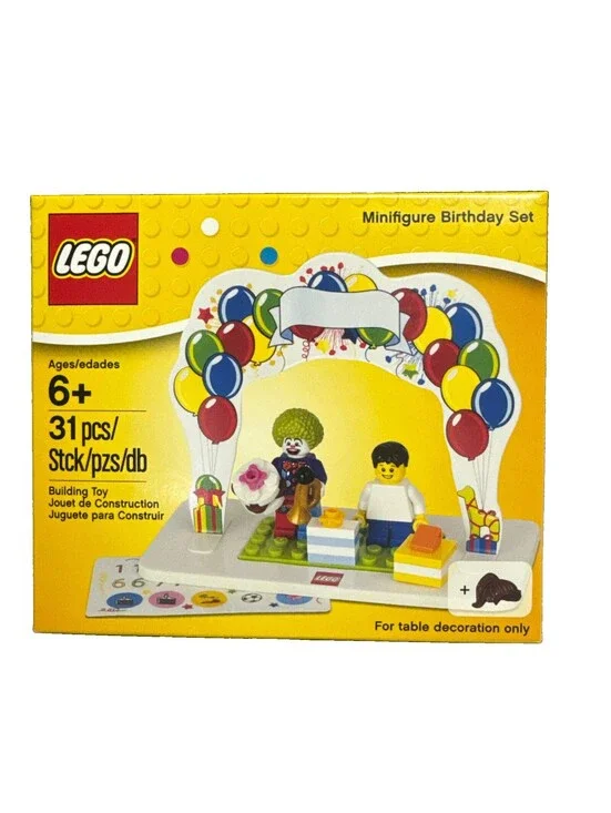LEGO #850791 Minifigure Birthday Set Clown Child 31pcs Brunette Girl Or Boy New