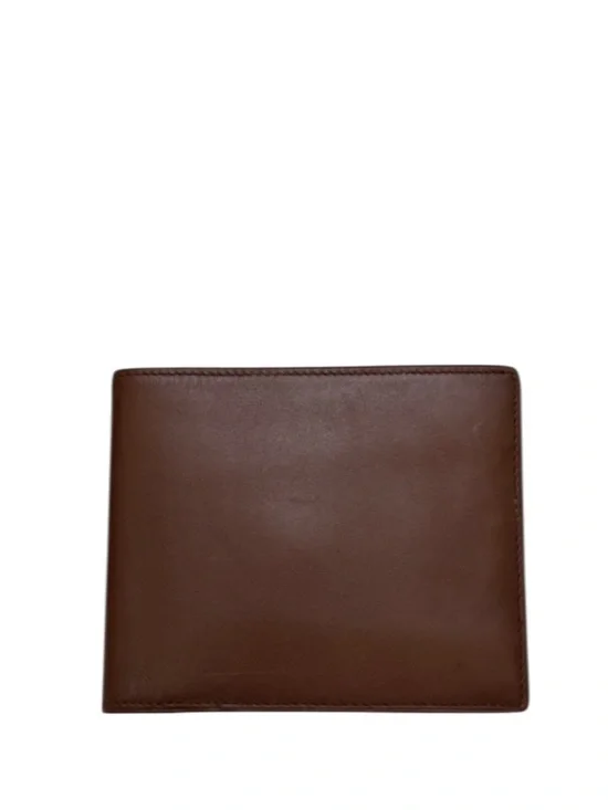 BURBERRY - MENS NOVA CHECK LINED BROWN LEATHER BIFOLD WALLET