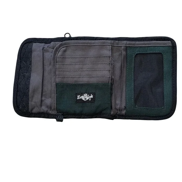 Vintage Eagle Creek Travel Wallet Gorpcore‎ Card Holder Green Rugged Canvas