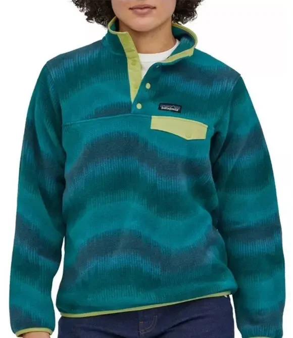 Patagonia Synchilla Snap-T Fleece Casual Pullover in Aurora Dark Borealis Green