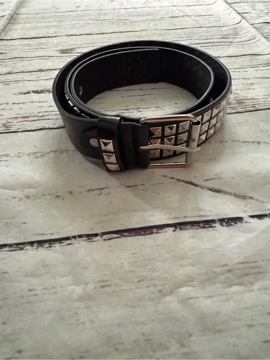 Black Studded Men's Belt - Unbranded