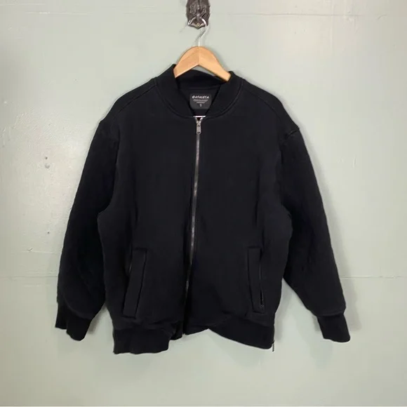 Athleta Retroplush Quilted Bomber Jacket Black Size‎ XL