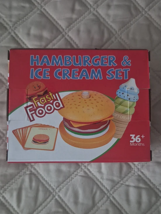 Hamburger & Ice Cream Toy Set - New
