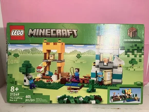 LEGO Minecraft: The Crafting Box 4.0 (21249) Brand New Sealed. Damaged Box