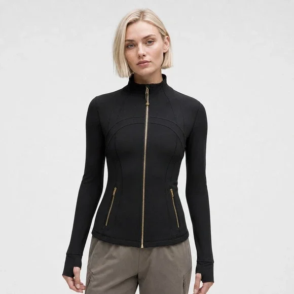 Lululemon Define Jacket Nulu Black Gold First Release Size 2
